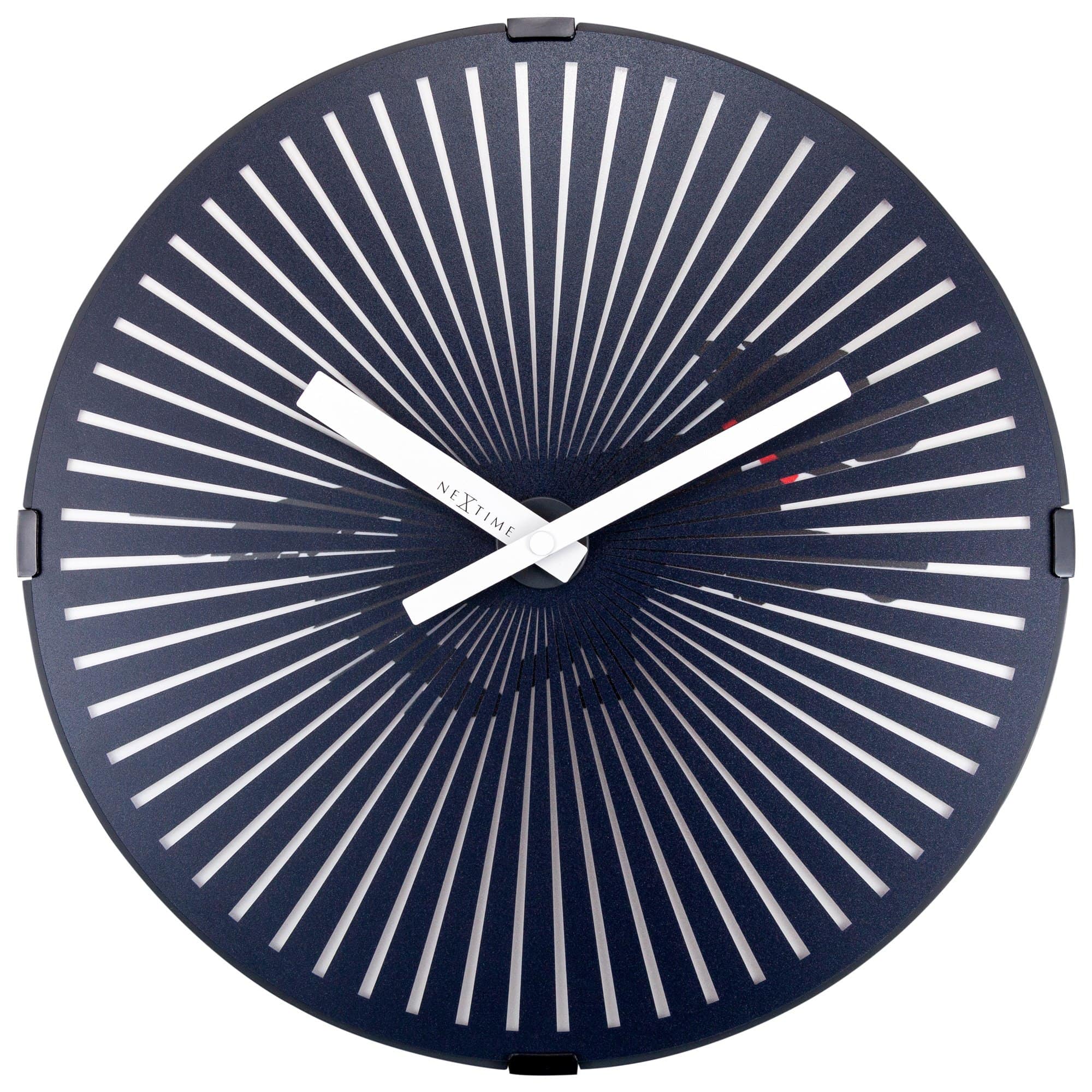 NeXtime Clocks wall clock featuring a running dog design, 30.5cm diameter, with a lively dog illustration on the clock face.